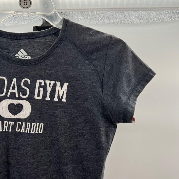 Adidas Women's Short Sleeve T-Shirt Charcoal/White Size Small - Picture 3 of 8
